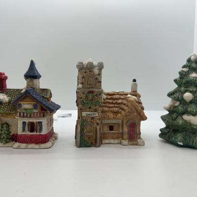 Set of (16) Porcelain Electric House