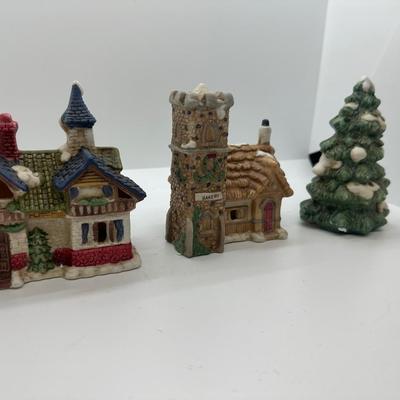 Set of (16) Porcelain Electric House