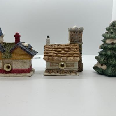 Set of (16) Porcelain Electric House