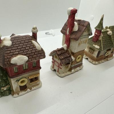Set of (16) Porcelain Electric House