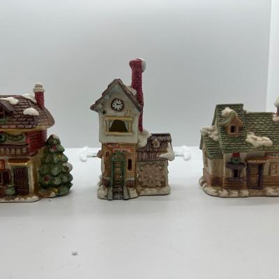 Set of (16) Porcelain Electric House