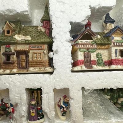 Set of (16) Porcelain Electric House
