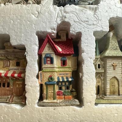 Set of (16) Porcelain Electric House