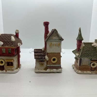 Set of (16) Porcelain Electric House