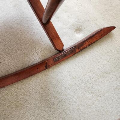 2 Vintage  Childs Doll Chairs Rocker & Keough Bros 1955 Heavy Wood Chair