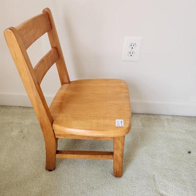 2 Vintage  Childs Doll Chairs Rocker & Keough Bros 1955 Heavy Wood Chair
