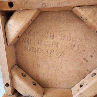 2 Vintage  Childs Doll Chairs Rocker & Keough Bros 1955 Heavy Wood Chair