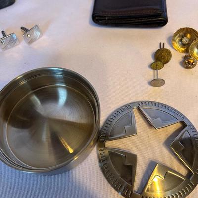 Sterling Tie Pin, Leather Wallet & Other Menâ€™s Accessories (K-RG)