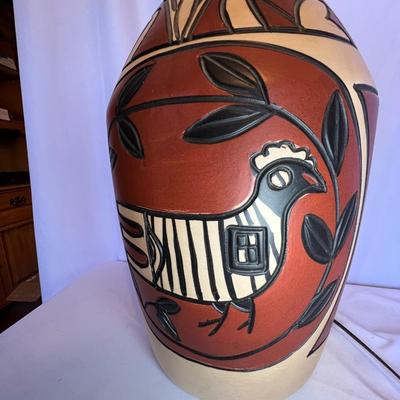 Southwestern Style Pottery Lamp (O-RG)