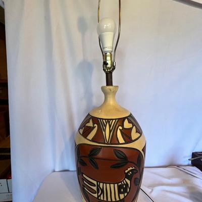 Southwestern Style Pottery Lamp (O-RG)