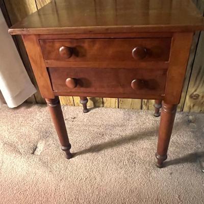 Wood Framed Mirror & Side Table (K-MG)