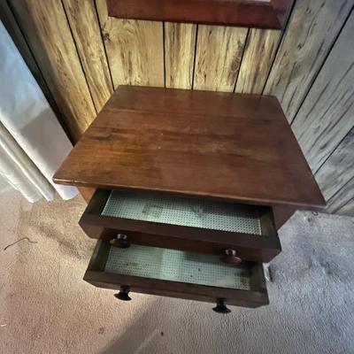 Wood Framed Mirror & Side Table (K-MG)