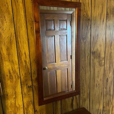 Wood Framed Mirror & Side Table (K-MG)