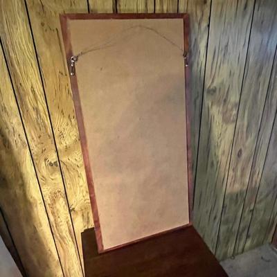 Wood Framed Mirror & Side Table (K-MG)