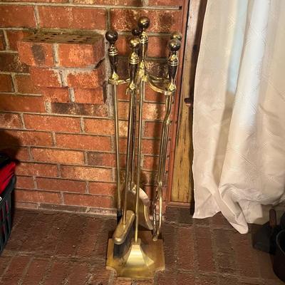 Brass Fireplace Set (LR-MG)