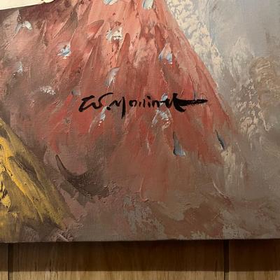 William Moninet Signed Oil Painting (M-MG)