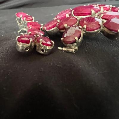 925 Silver, Ruby Waterfall Necklace & More (K-RG)