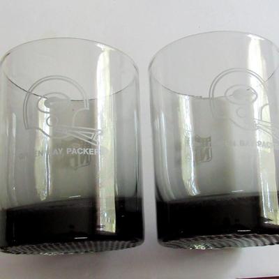 2 Older Green Bay Packers High Ball/Whisky Glasses