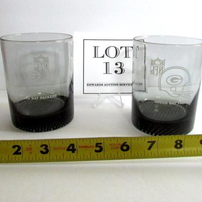 2 Older Green Bay Packers High Ball/Whisky Glasses