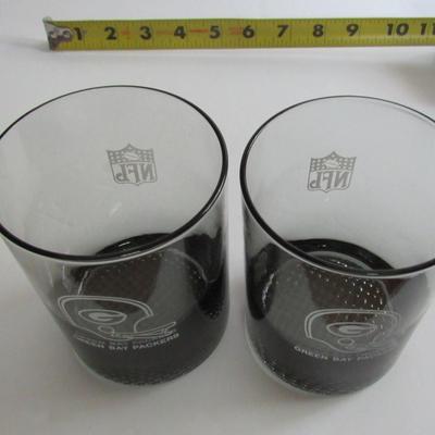 2 Older Green Bay Packers High Ball/Whisky Glasses