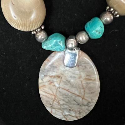 925 Silver and Stone Necklaces Plus Bracelets (K-RG)