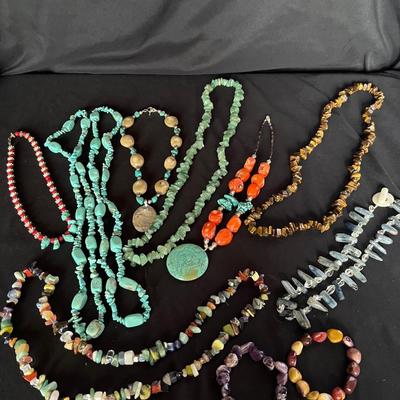 925 Silver and Stone Necklaces Plus Bracelets (K-RG)