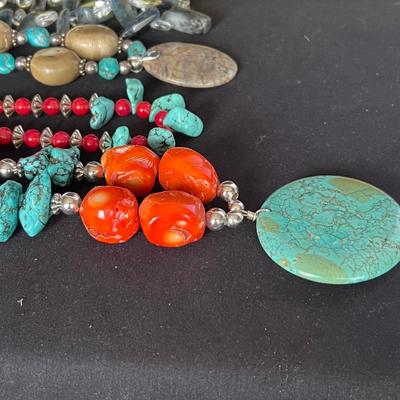 925 Silver and Stone Necklaces Plus Bracelets (K-RG)