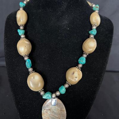 925 Silver and Stone Necklaces Plus Bracelets (K-RG)