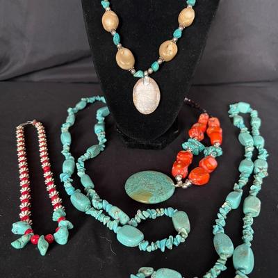 925 Silver and Stone Necklaces Plus Bracelets (K-RG)