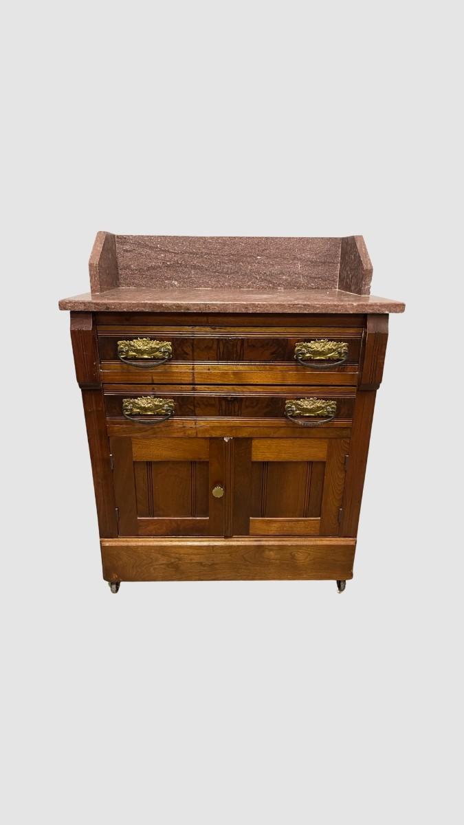 Antique Victorian Marble Top Dry Sink