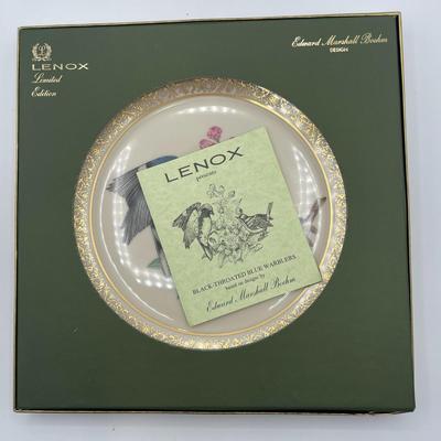Boehm by Lenox Collector Plates: Black Throated Blue Warblers