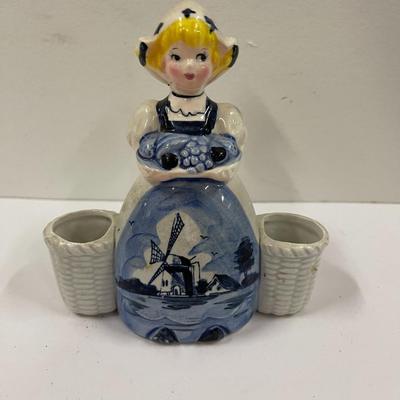 Dutch Boy & Dutch Girl Toothpick, Match Holders, or Double Candlestick