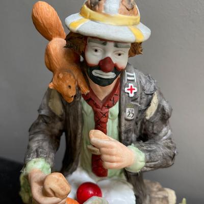 Emmett Kelly Forest Friends Porcelain Clown Figurine
