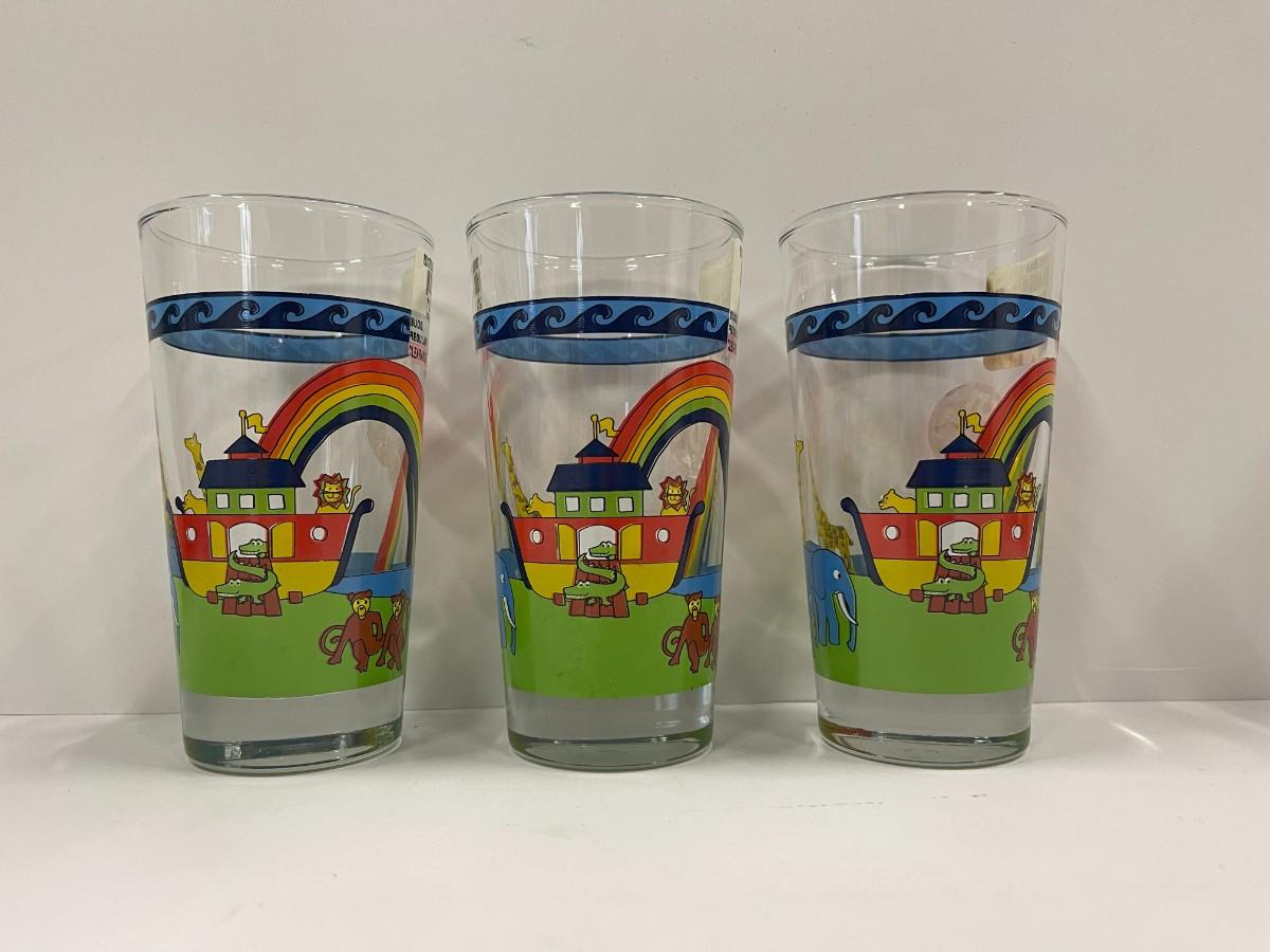 Set of 3 Lenox Noah's Ark Juice Glasses