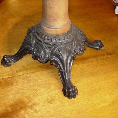 Antique Leather Top Stool
