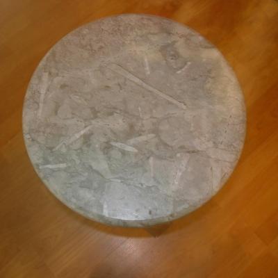 Round Marble lamp or plant stand