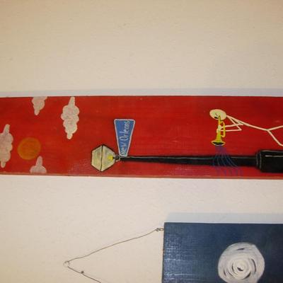 Lot of 2 Ashton Jefferson paintings on wood