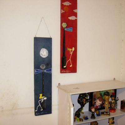 Lot of 2 Ashton Jefferson paintings on wood