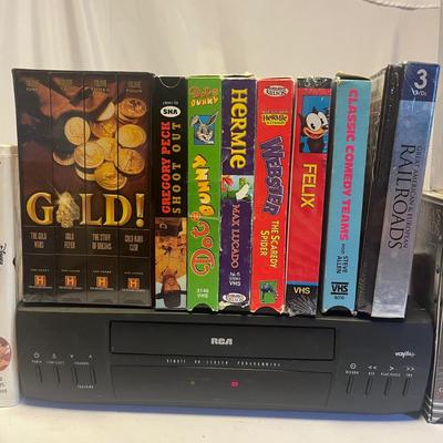 RCA VHS Recorder & VHS Tapes (K-MG)