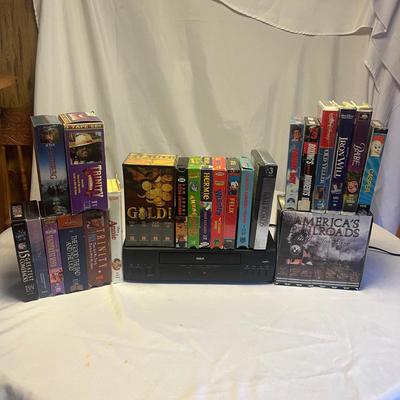 RCA VHS Recorder & VHS Tapes (K-MG)