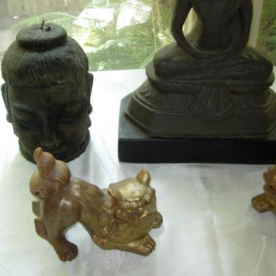 Asian statue items lot