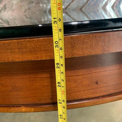 Detailed Inlaid Clean Drexel Dining Table, Leaf, Chairs, NEW Seats/Fabric