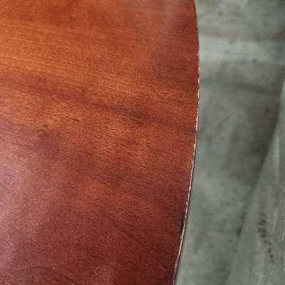 Detailed Inlaid Clean Drexel Dining Table, Leaf, Chairs, NEW Seats/Fabric