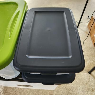 Mixed Lot of 6 Plastic Totes Containers 5 are Sterilite