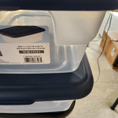 Mixed Lot of 6 Plastic Totes Containers 5 are Sterilite