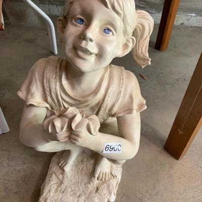Garden Decor Hard Plastic Girl