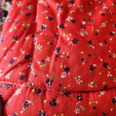 2 Handmade Quilts  Red and Flowers, Patchwork