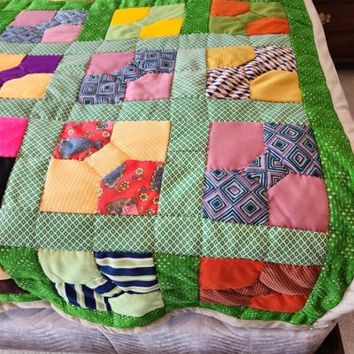 2 Handmade Quilts  Red and Flowers, Patchwork