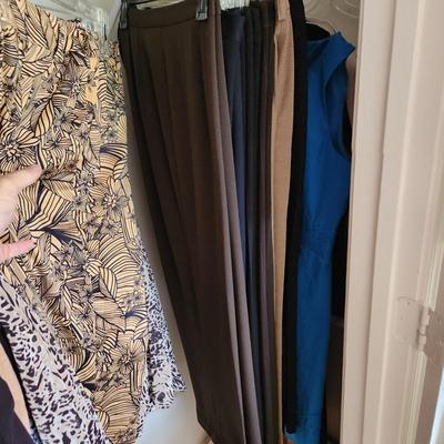 Large Lot Women's Clothing See Pictures includes Hangers