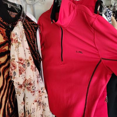 Large Lot Women's Clothing See Pictures includes Hangers